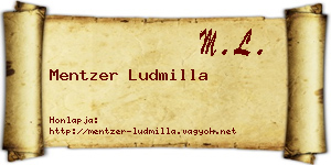 Mentzer Ludmilla névjegykártya